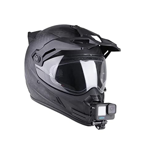 Motorcycle Helmet Chin Strap Mount Compatible with GoPro Hero 11, 10, 9, 8, 7, 6 5 4 3, Hero Black, Session, Xiaomi Yi, SJCAM （Black）